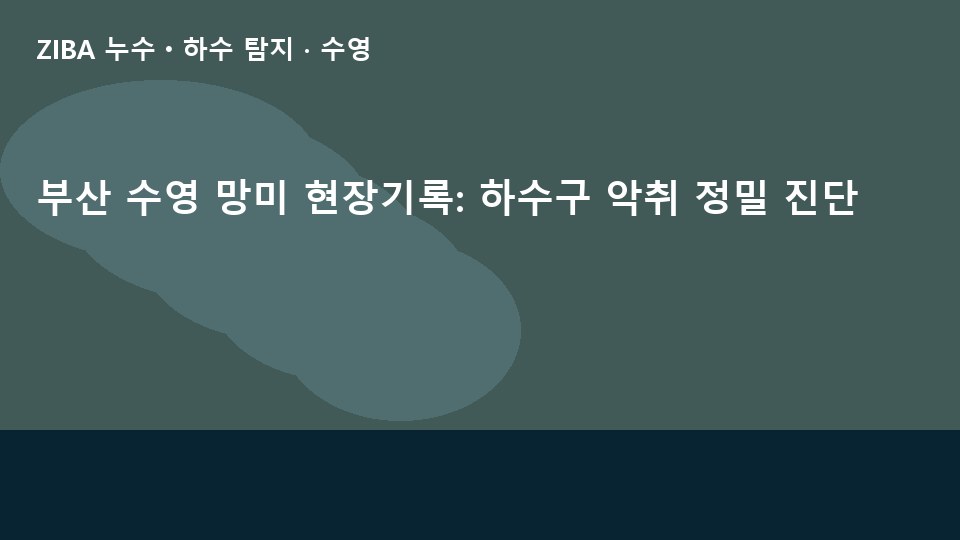 부산 수영 망미 현장기록: 하수구 악취 정밀 진단